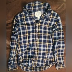 Long sleeves shirt/ men / blue-white